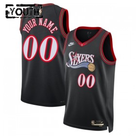 NBA Børn Trøje Philadelphia 76ers Custom 2025-26 Nike Classic Edition Sort Swingman